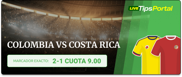 colombia vs costa rica marcador exacto