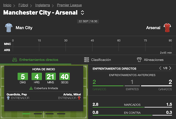 pronostico manchester city vs arsenal