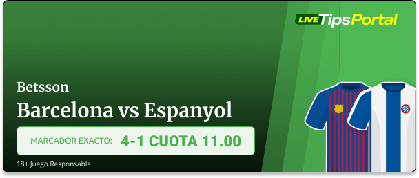 Barcelona vs Espanyol: Pronóstico al marcador exacto.