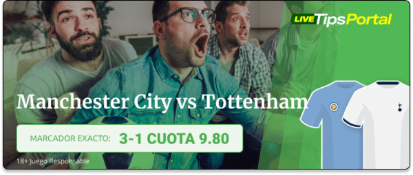 manchester city vs tottenham: pronostico al marcador exacto 20-11