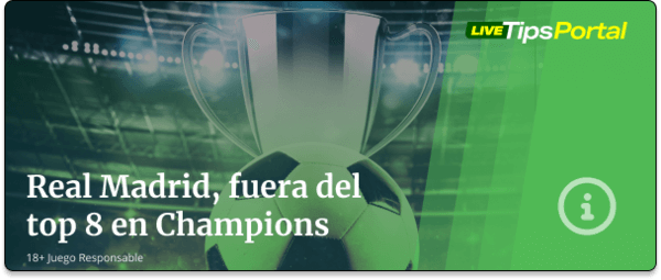 Pronósticos UEFA Champions League: El Real Madrid, fuera del top 8 para Bet365