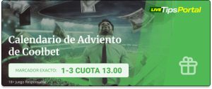 promoción de navidad de coolbet 10-12.