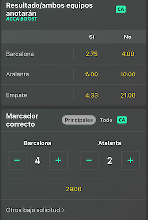 pronostico barcelona vs atalanta