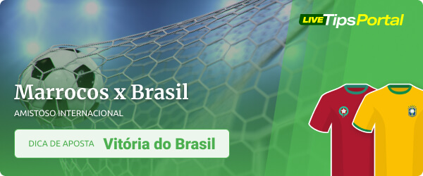 Dica de apostar Marrocos x Brasil - Amistoso Internacional 25.03.2023