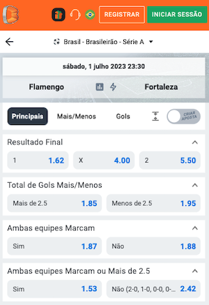 Flamengo x Fortaleza Palpite Brasileirão Serie A - Odds Betano - 01.07.23