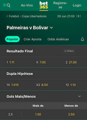 Palmeiras x Bolívar Palpite - Copa Libertadores 29.06/2023