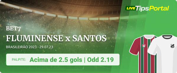 Fluminense x Santos Palpite Acima de 2.5 gols - 29.07.23