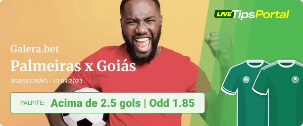 Palmeiras x Goiás - Palpite de aposta na Galera.bet - 15/09/2023