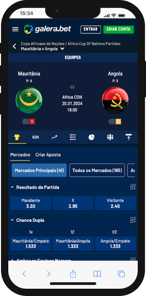 Mauritânia x Angola Palpite - Odds Galera.bet 20.01.2024