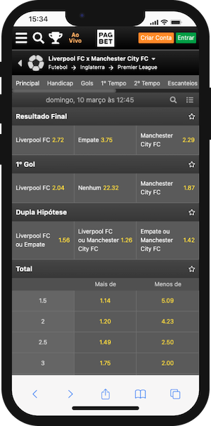 Liverpool x Manchester City Palpite - Premier League com odds Pagbet 10.03.2024