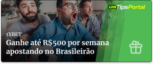 Promoção Paixão pelo futebol 1xbet - Apostas grátis com suas apostas no Brasileirão