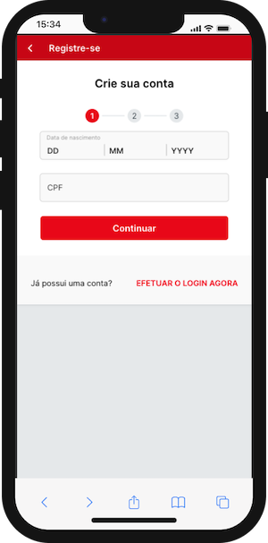 Abrir conta com a App Superbet