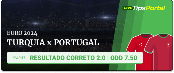 Turquia x Portugal Palpite - Resultado exato Euro 2024